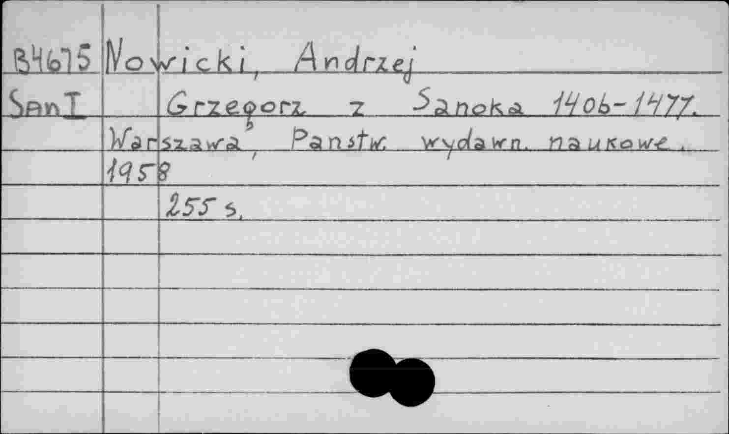 ﻿ВЧЫ5	|Vo\	<icki, Andrzej
Sr^T.		Grzeocrz, z	'M Ob- il 7?.
	Ю г	5хаиГ<1	Pan>tK Чх'ч^ахп. плико^-е. .
		9
		
		
		
		
		
		^1
		